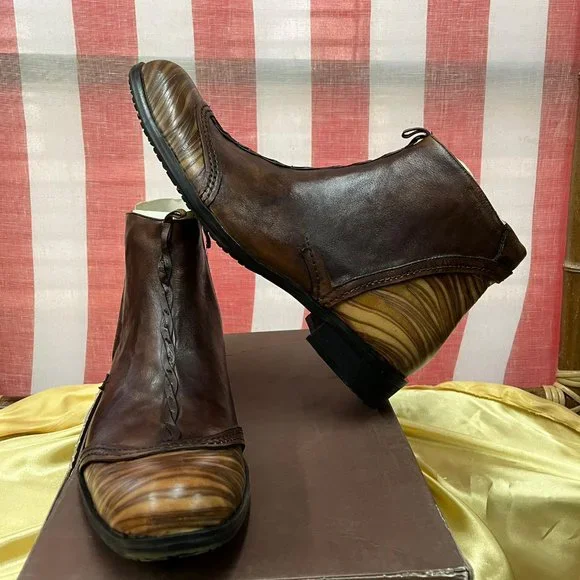 NWB Moda Max leather shoes boot dress Brown and boot-tiful. ? When my boots match my dress I  main image 3